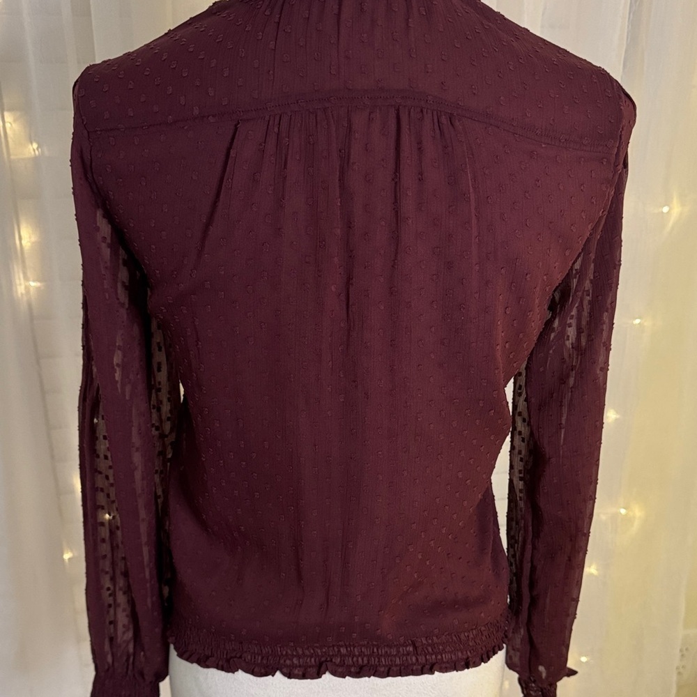Abercrombie & Fitch Deep Burgundy Blouse - Picture 4 of 8